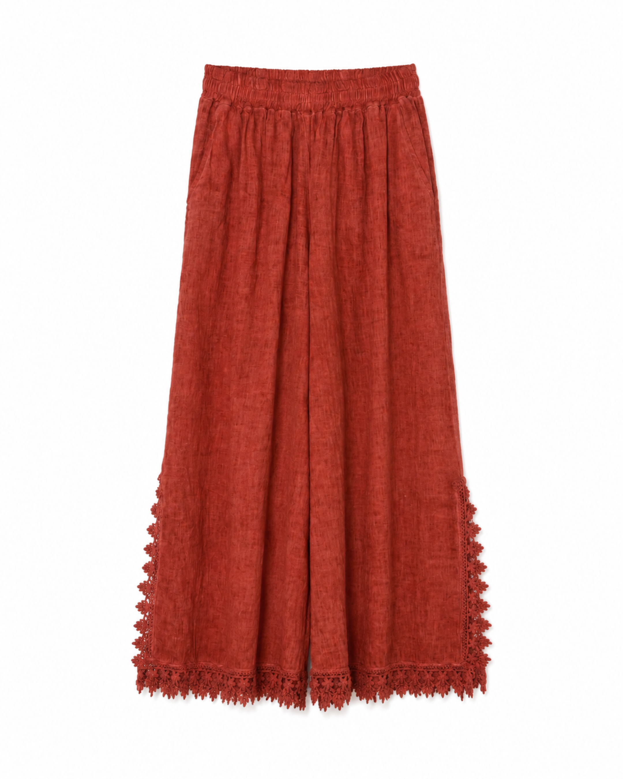 Pantalón palazzo bordado FLORS