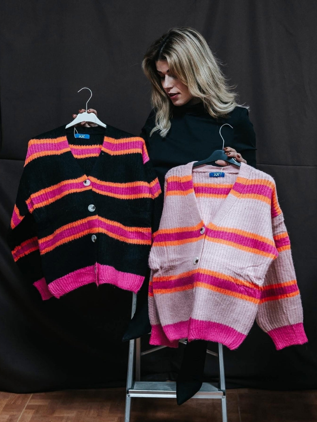 Chaqueta jersey rayass