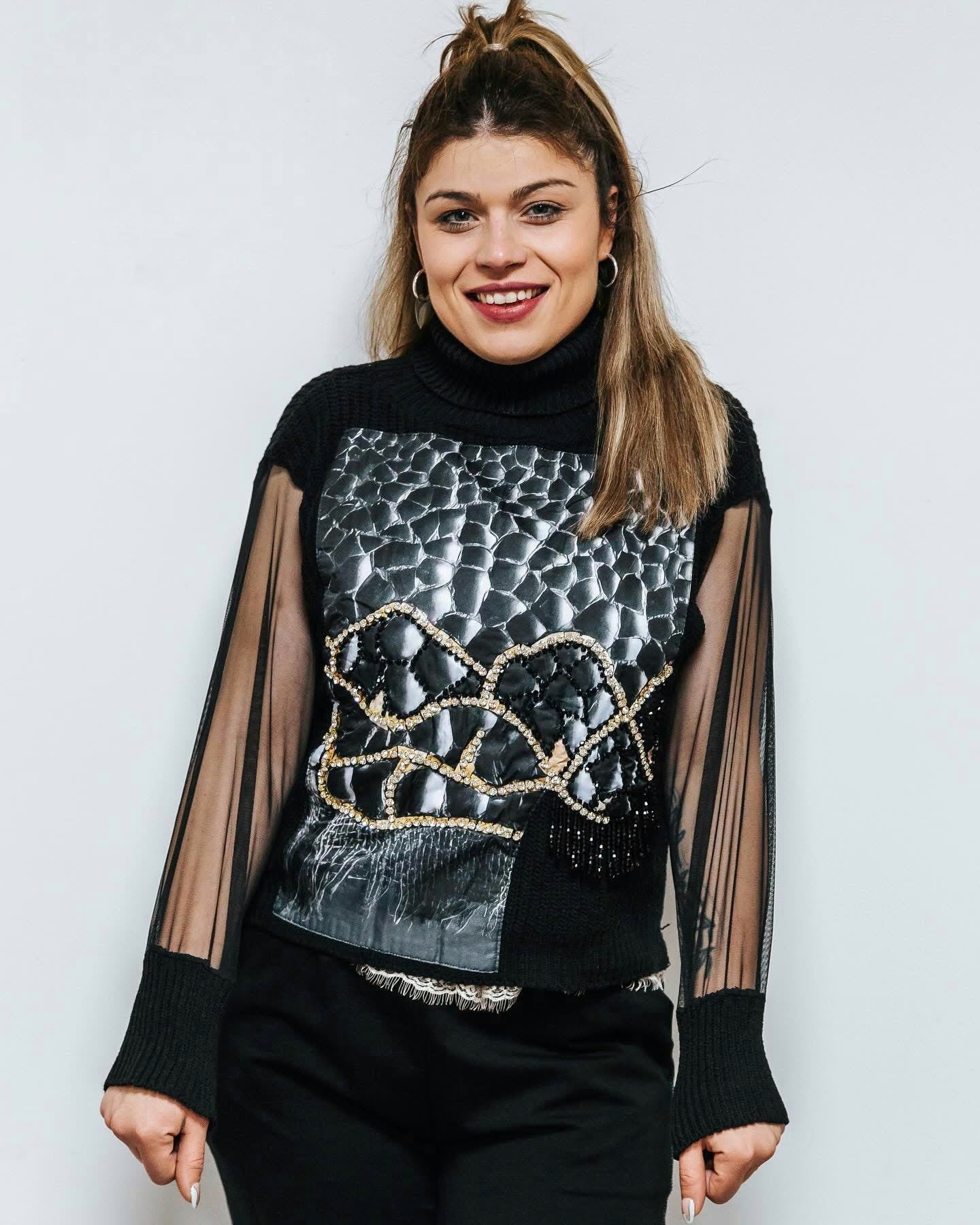 Jersey mangas transparentes