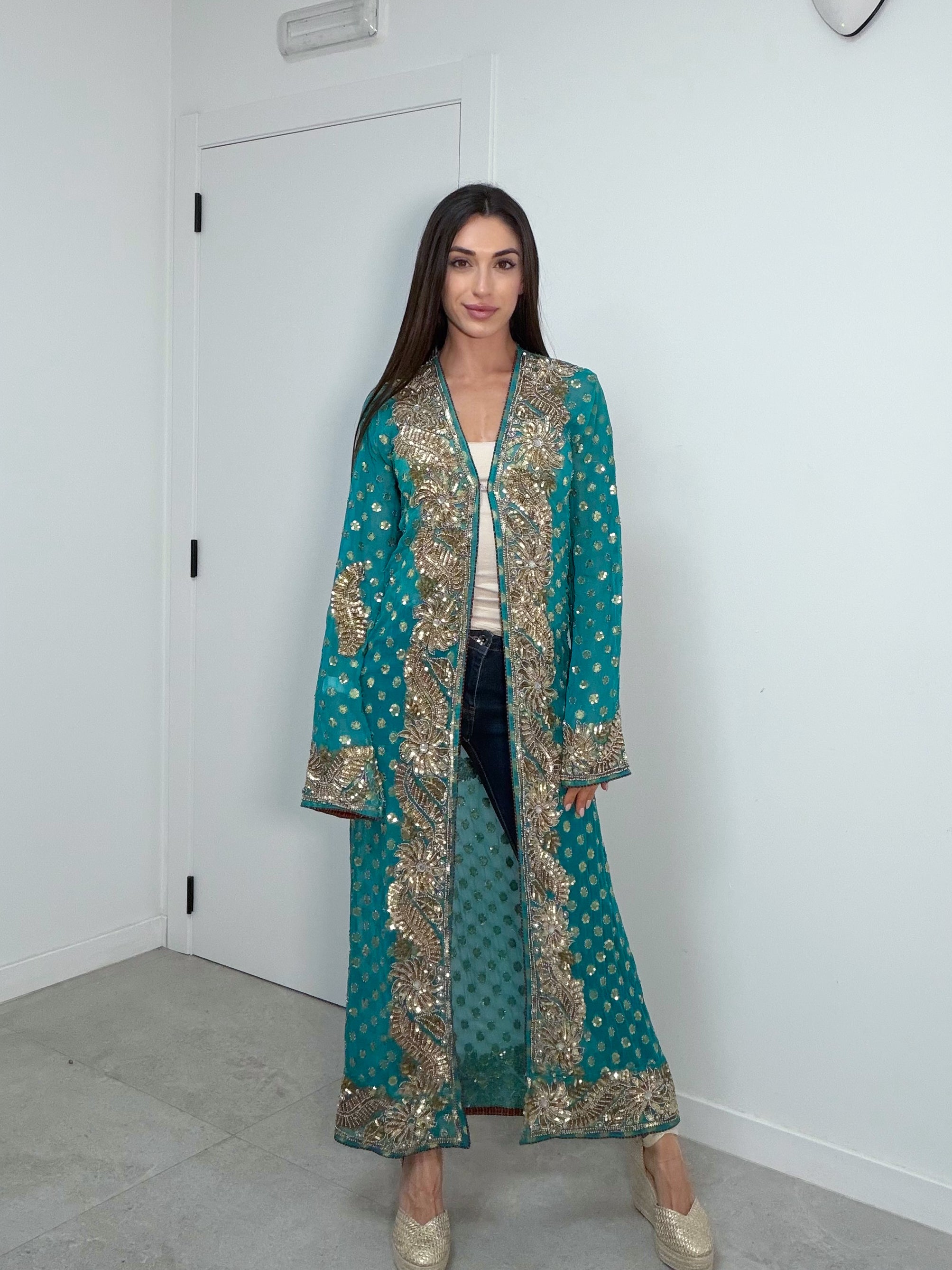 Kimono LUX turquesa