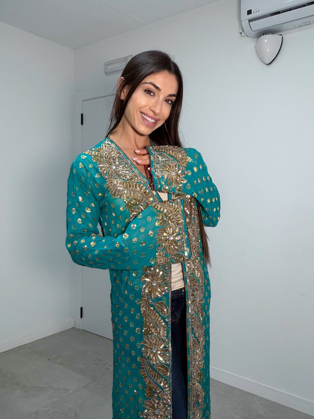 Kimono LUX turquesa