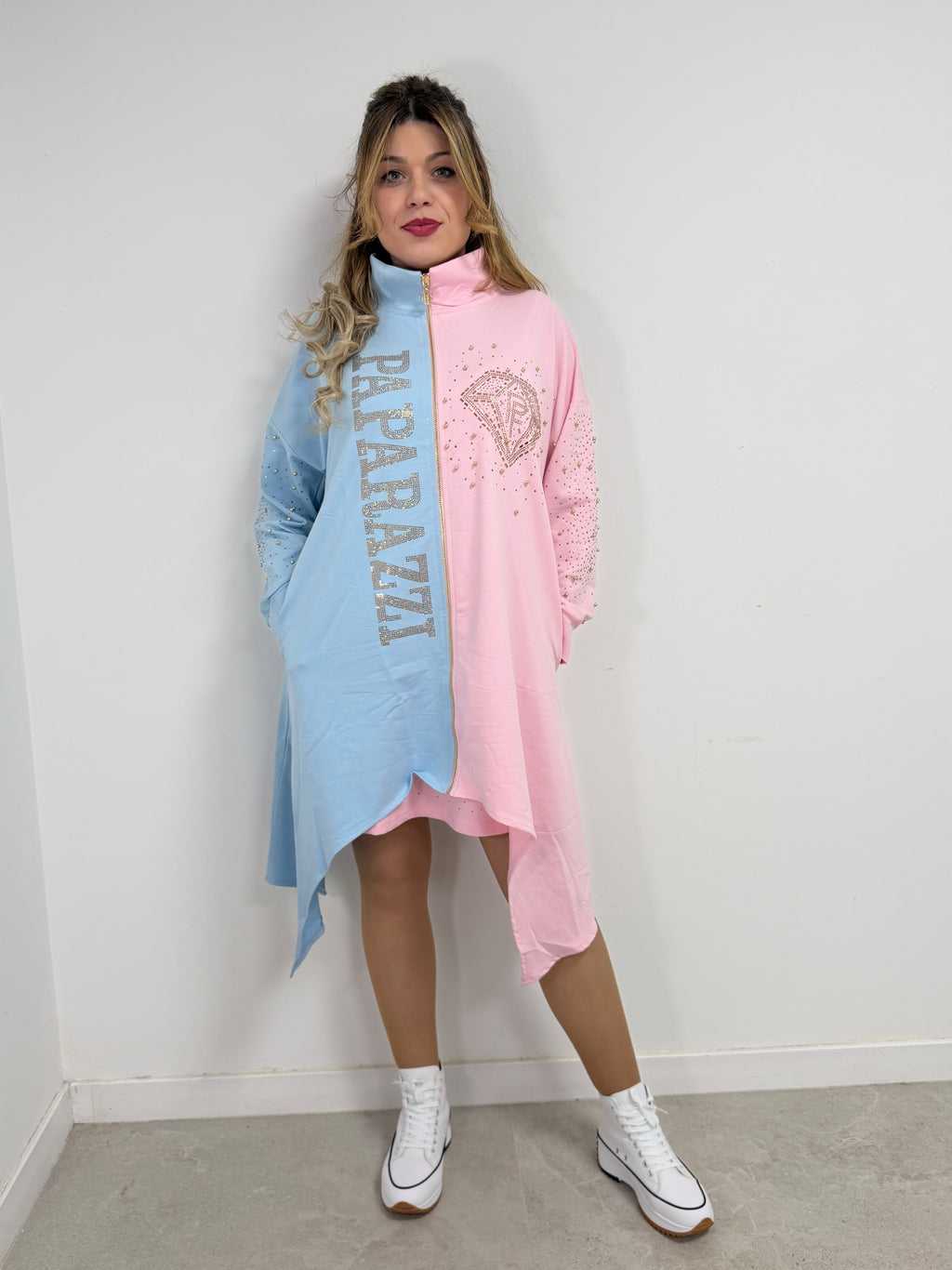 Conjunto paparazzi azul/rosa