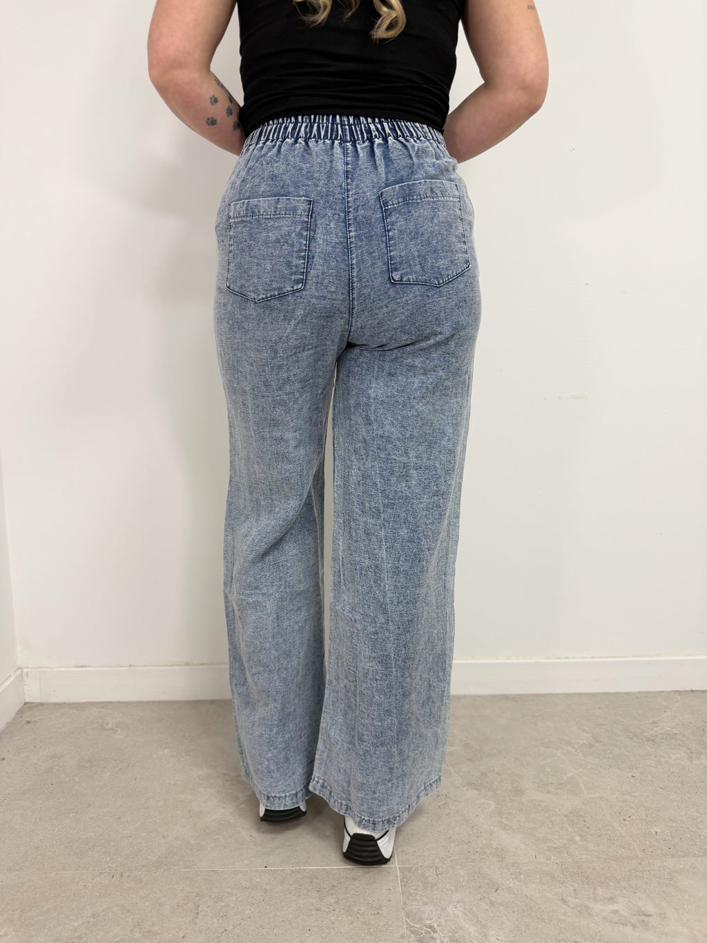 Pantalón denim transparencia