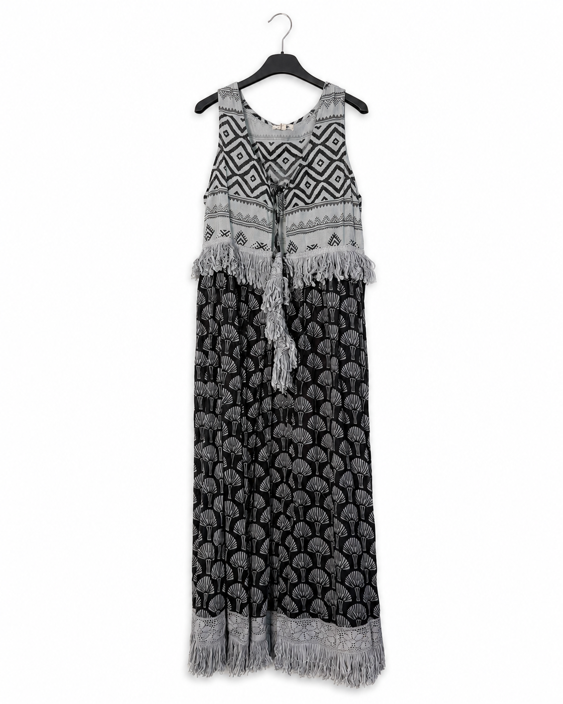 Kimono vestido fleco