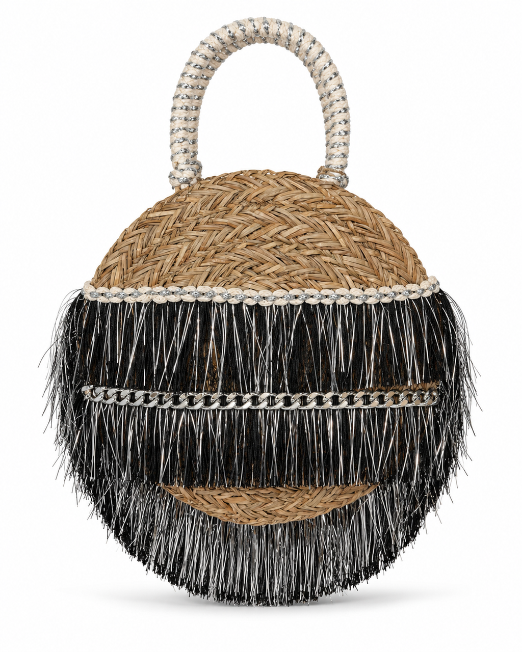 Bolso Boho flecos redondo