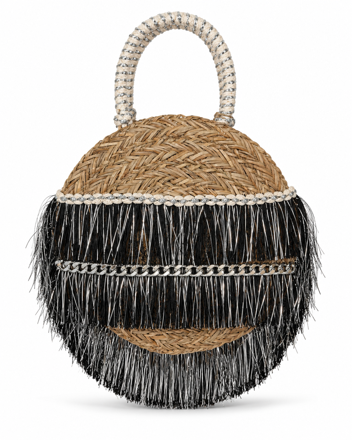 Bolso Boho flecos redondo