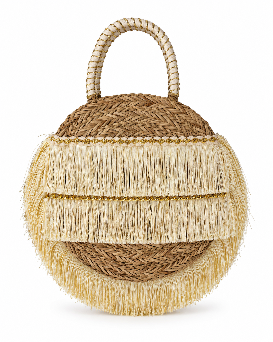 Bolso Boho flecos redondo
