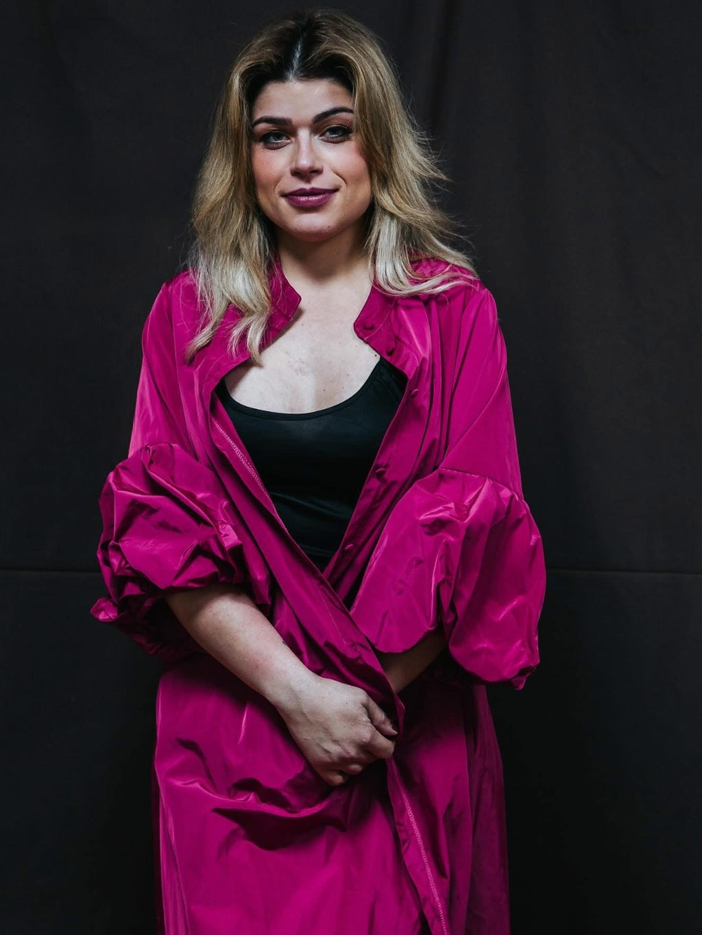 Kimono largo tafetán