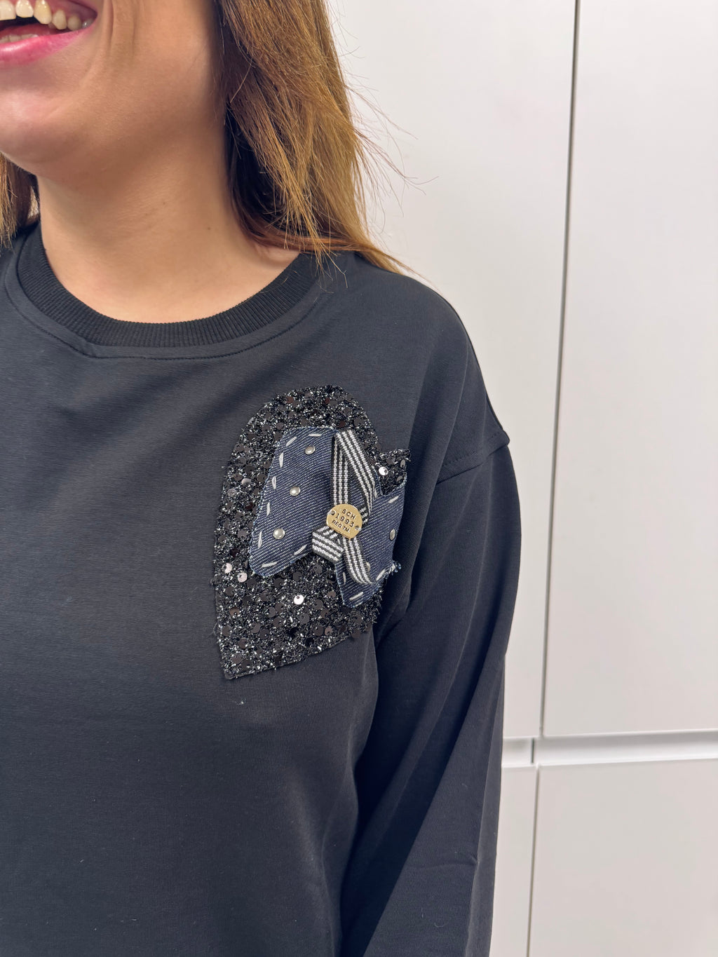 Vestido detalle volantes negros