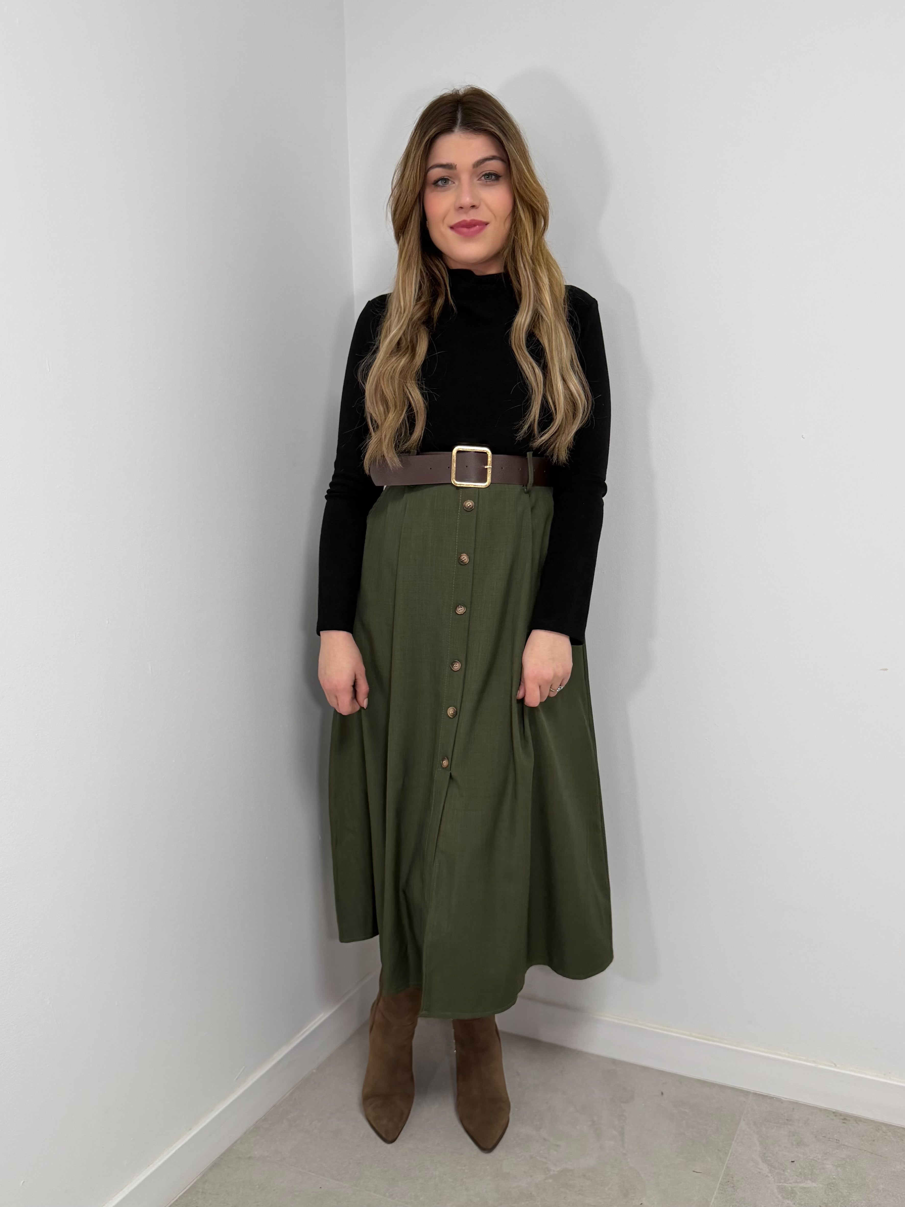 Vestido efecto falda